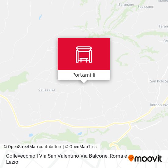 Mappa Collevecchio | Via San Valentino Via Balcone