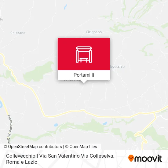 Mappa Collevecchio | Via San Valentino Via Colleselva