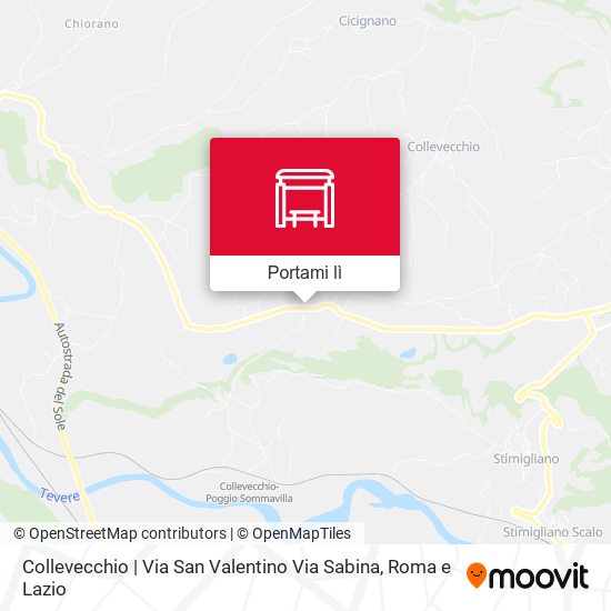 Mappa Collevecchio | Via San Valentino Via Sabina