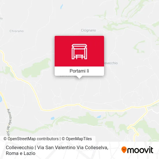 Mappa Collevecchio | Via San Valentino Via Colleselva