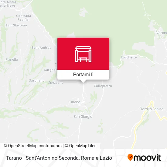 Mappa Tarano | Sant'Antonino Seconda
