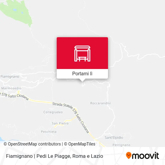 Mappa Fiamignano | Pedi Le Piagge