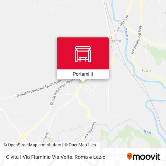 Mappa Civita | Via Flaminia Via Volta