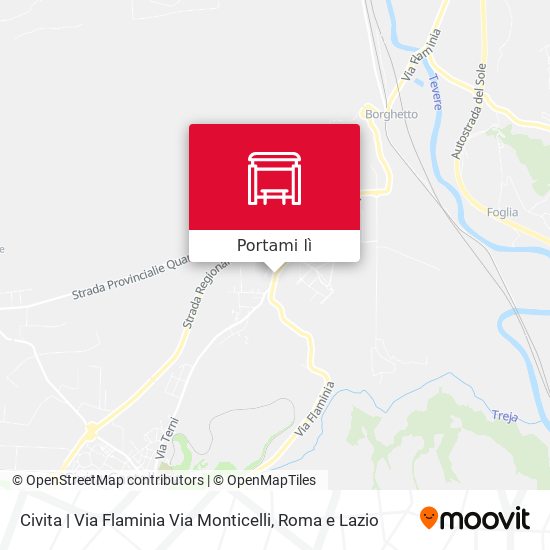 Mappa Civita | Via Flaminia Via Monticelli