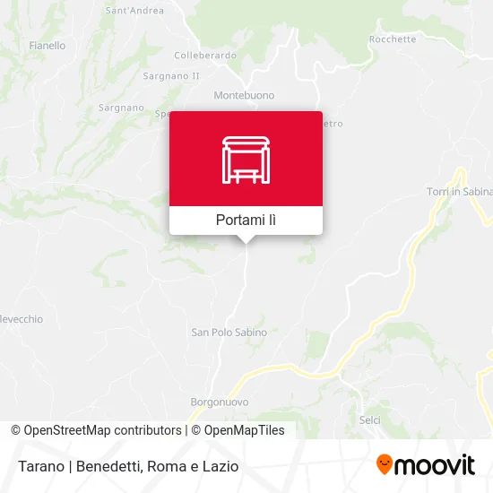 Mappa Tarano | Benedetti
