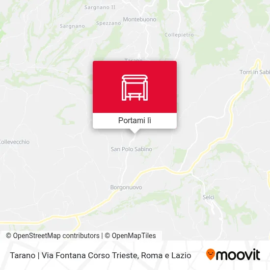 Mappa Tarano | Via Fontana Corso Trieste