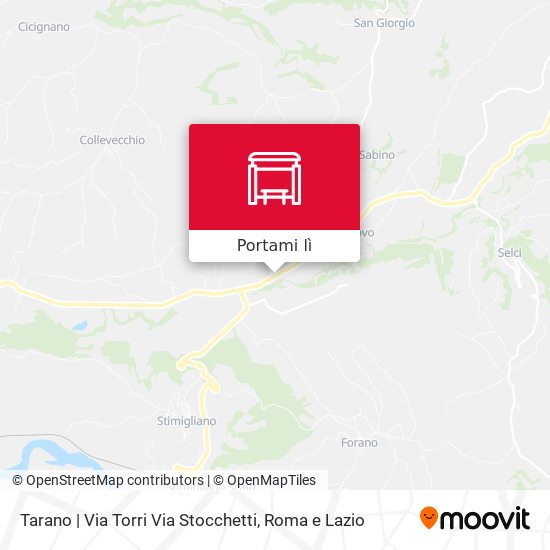 Mappa Tarano | Via Torri Via Stocchetti