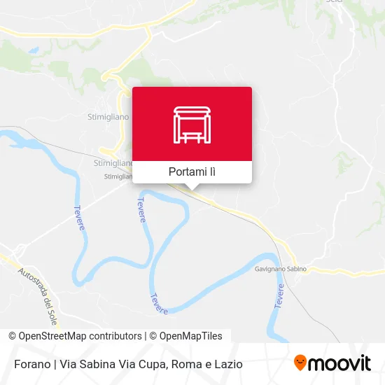 Mappa Forano | Via Sabina Via Cupa
