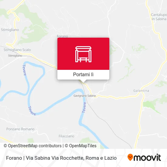 Mappa Forano | Via Sabina Via Rocchette