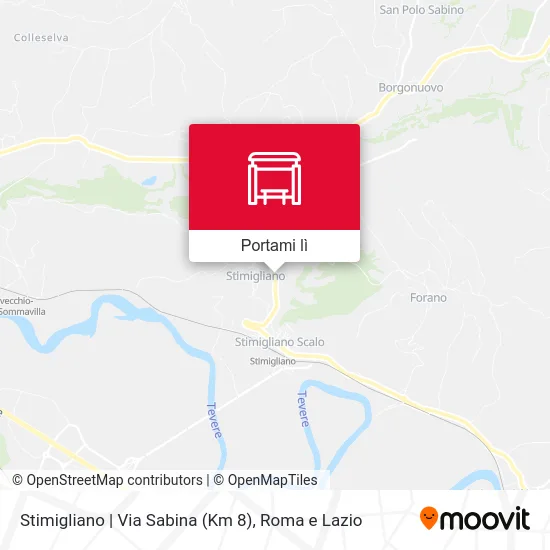 Mappa Stimigliano | Via Sabina (Km 8)