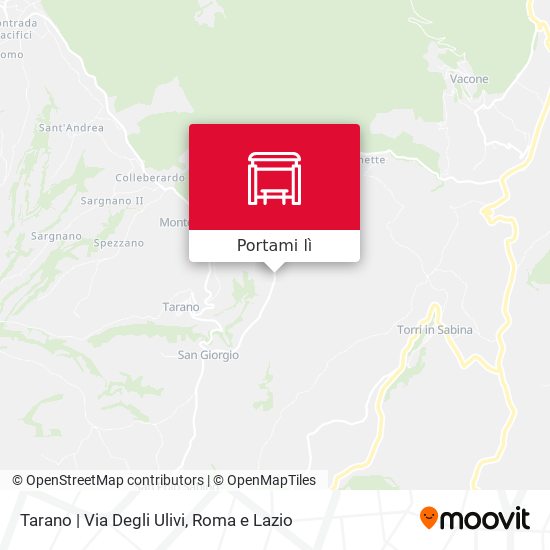 Mappa Tarano | Via Degli Ulivi