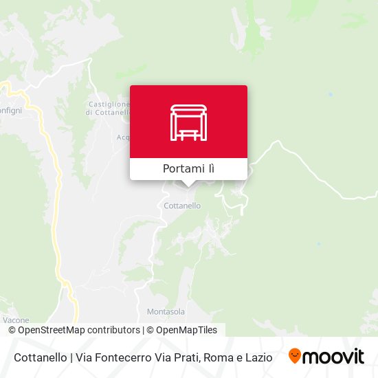 Mappa Cottanello | Via Fontecerro Via Prati