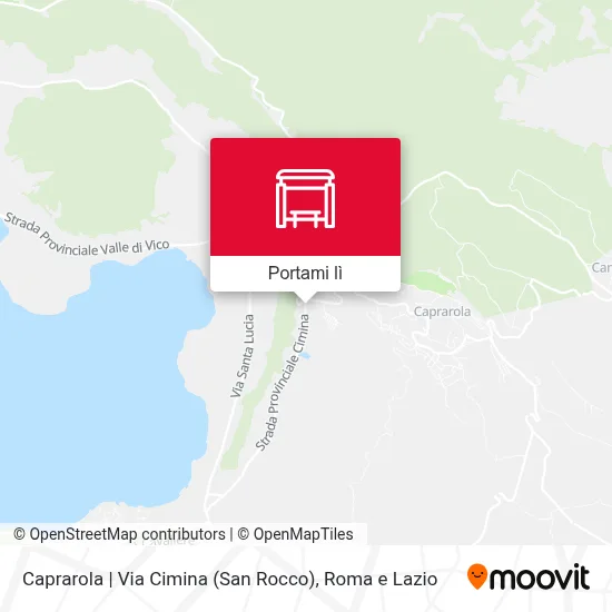 Mappa Caprarola | Via Cimina (San Rocco)
