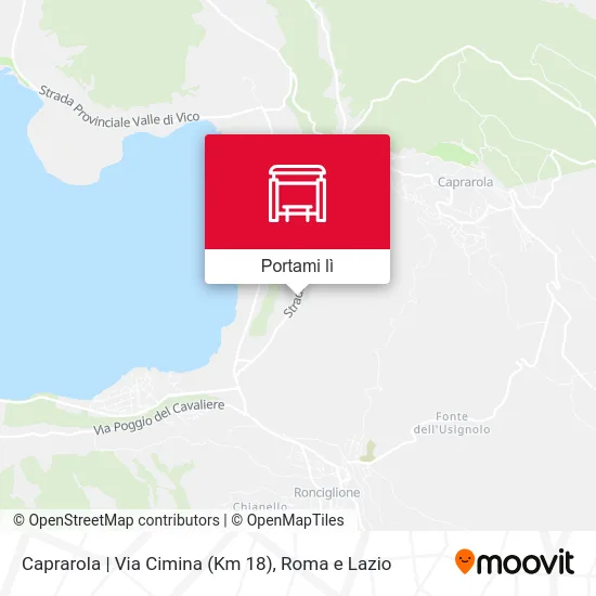 Mappa Caprarola | Via Cimina (Km 18)