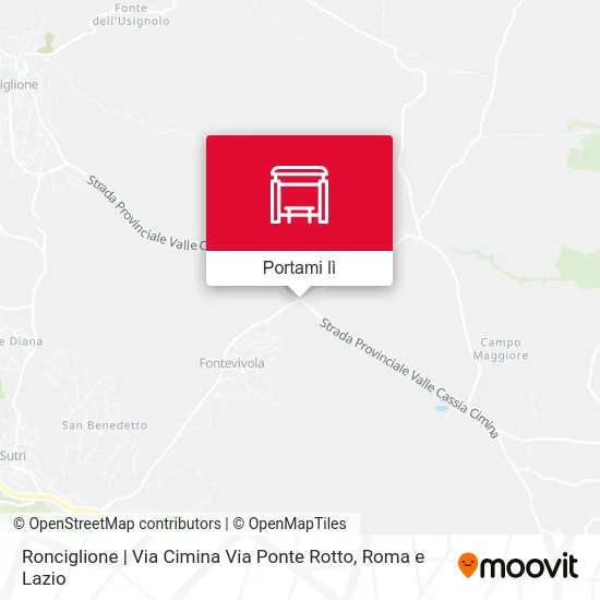 Mappa Ronciglione | Via Cimina Via Ponte Rotto