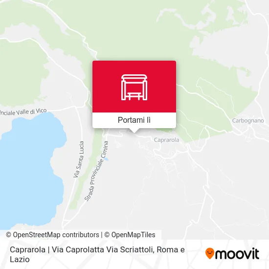 Mappa Caprarola | Via Caprolatta Via Scriattoli