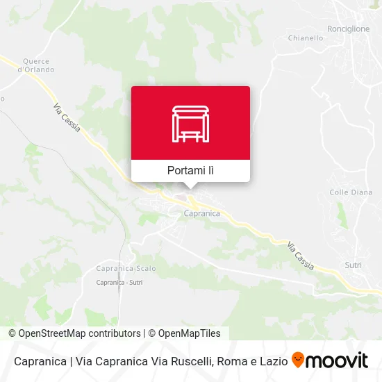 Mappa Capranica | Via Capranica Via Ruscelli