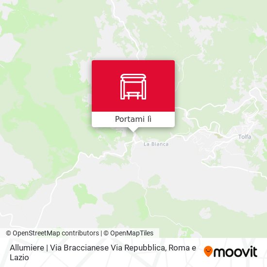 Mappa Allumiere | Via Braccianese Via Repubblica