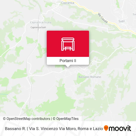 Mappa Bassano R. | Via S. Vincenzo Via Moro