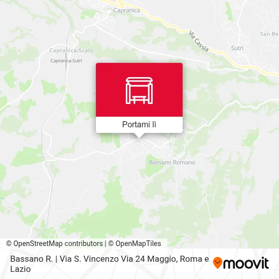 Mappa Bassano R. | Via S. Vincenzo Via 24 Maggio