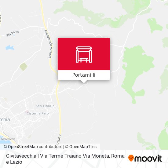 Mappa Civitavecchia | Via Terme Traiano Via Moneta