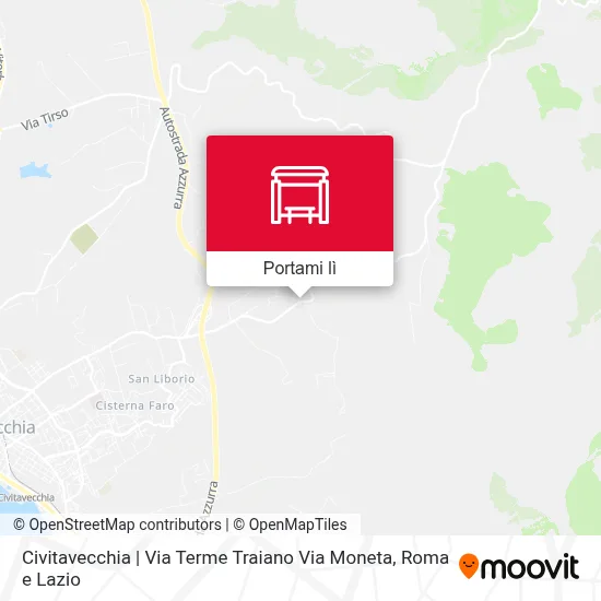 Mappa Civitavecchia | Via Terme Traiano Via Moneta