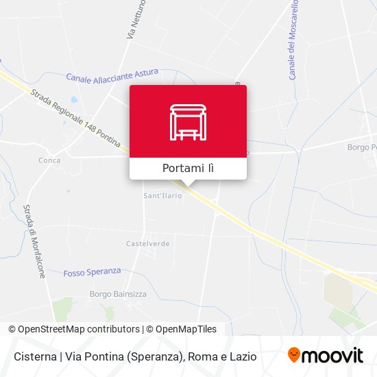 Mappa Cisterna | Via Pontina (Speranza)