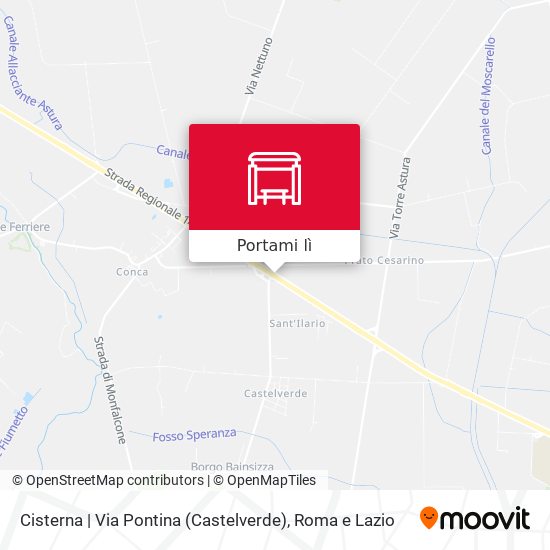 Mappa Cisterna | Via Pontina (Castelverde)