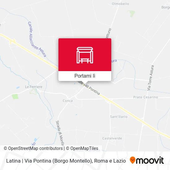 Mappa Latina | Via Pontina (Borgo Montello)