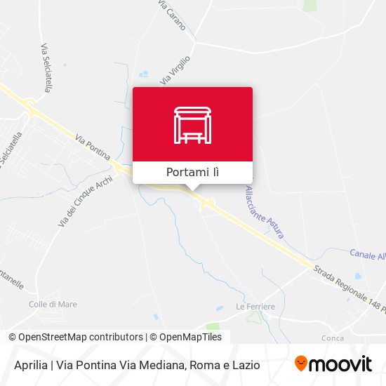 Mappa Aprilia | Via Pontina Via Mediana