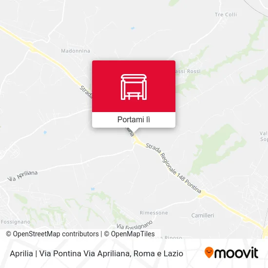 Mappa Aprilia | Via Pontina Via Apriliana