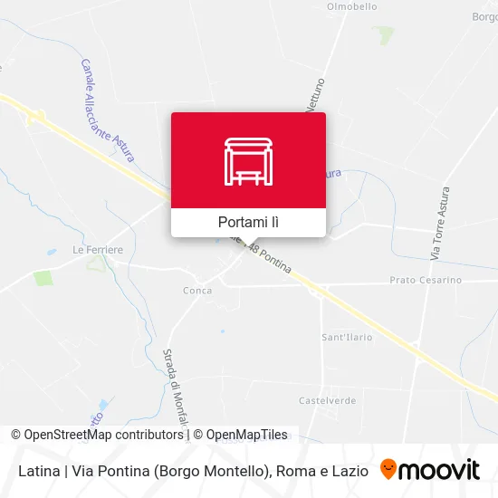 Mappa Latina | Via Pontina (Borgo Montello)