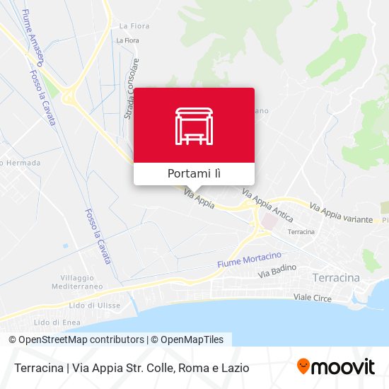 Mappa Terracina | Via Appia Str. Colle
