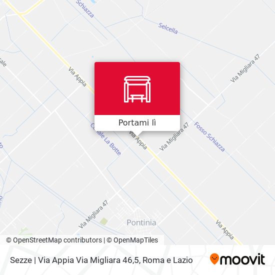 Mappa Sezze | Via Appia Via Migliara 46,5