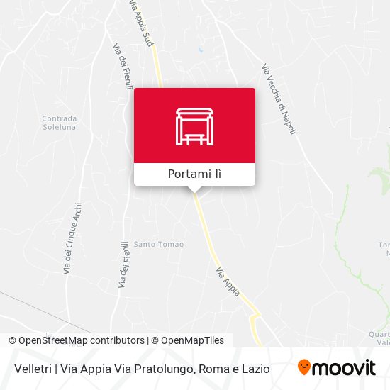 Mappa Velletri | Via Appia Via Pratolungo