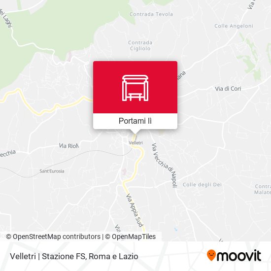 Mappa Velletri | Stazione FS