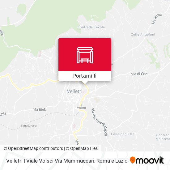 Mappa Velletri | Viale Volsci Via Mammuccari