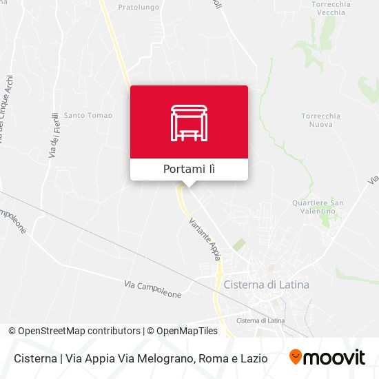 Mappa Cisterna | Via Appia Via Melograno