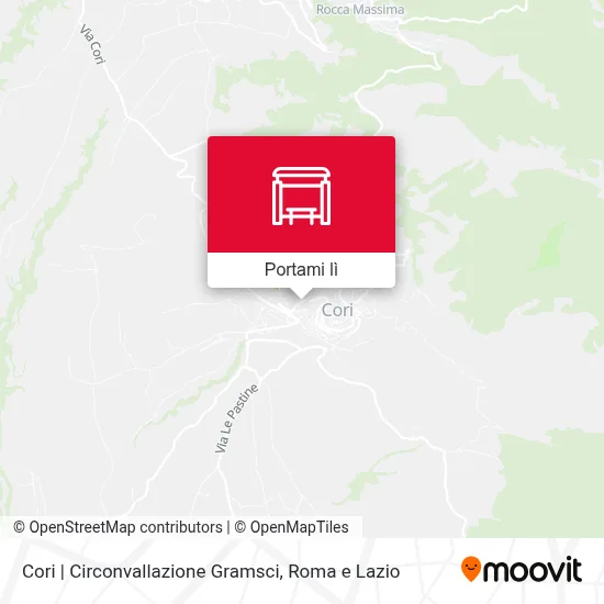 Mappa Cori | Circonvallazione Gramsci