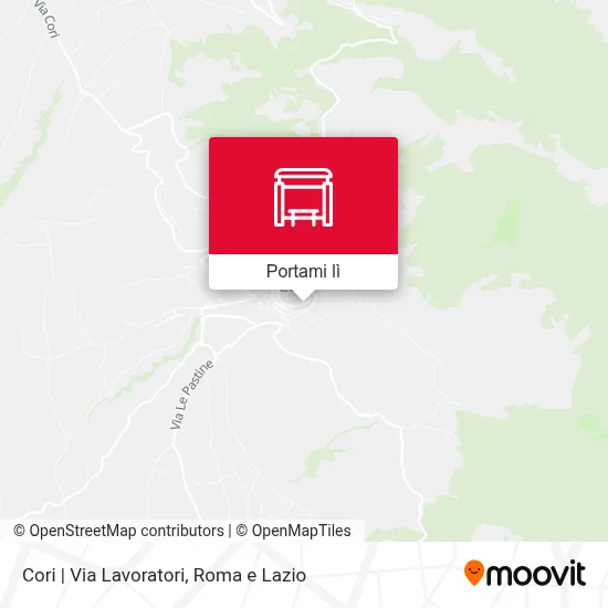 Mappa Cori | Via Lavoratori