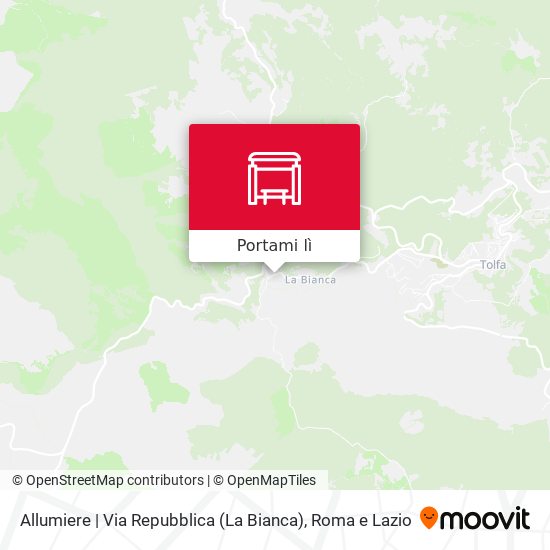 Mappa Allumiere | Via Repubblica (La Bianca)