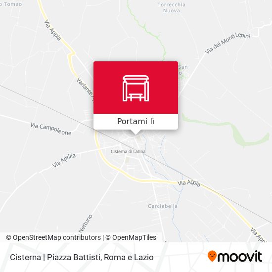 Mappa Cisterna | Piazza Battisti