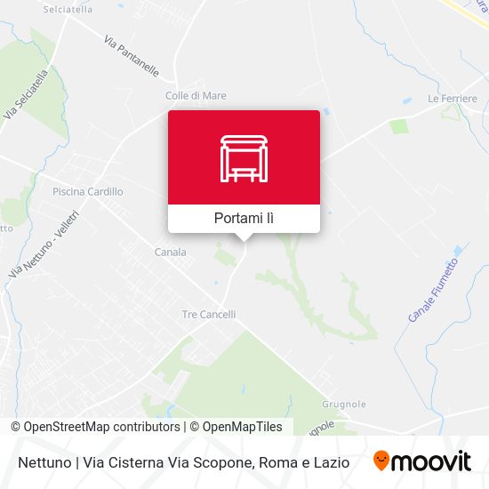 Mappa Nettuno | Via Cisterna Via Scopone