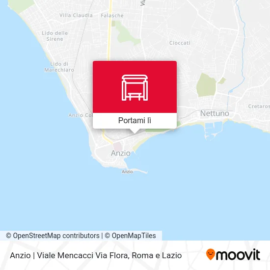 Mappa Anzio | Viale Mencacci Via Flora