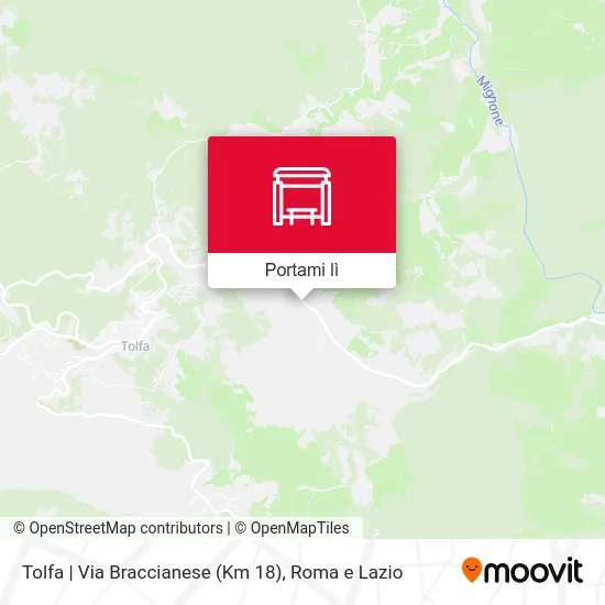 Mappa Tolfa | Via Braccianese (Km 18)