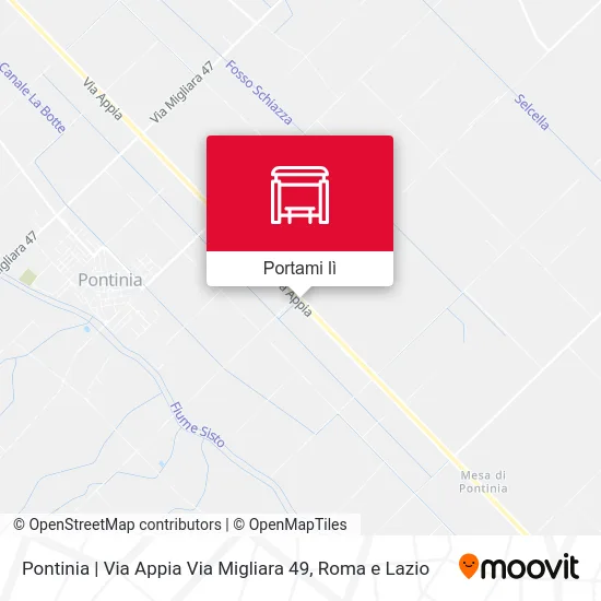 Mappa Pontinia | Via Appia Via Migliara 49
