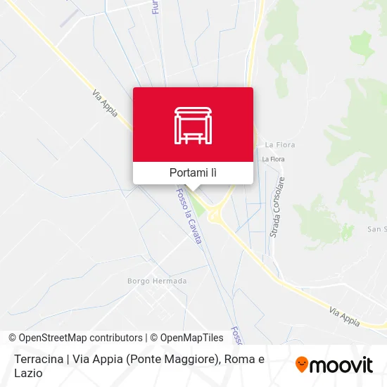 Mappa Terracina | Via Appia (Ponte Maggiore)