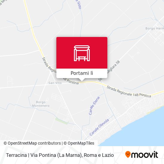 Mappa Terracina | Via Pontina (La Marna)