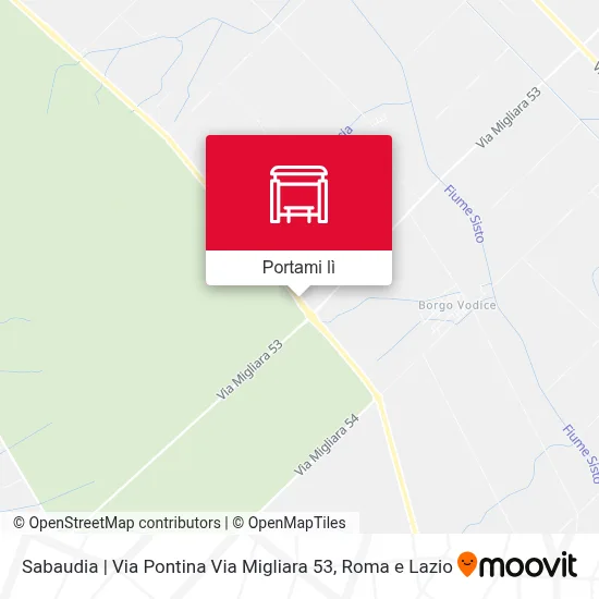 Mappa Sabaudia | Via Pontina Via Migliara 53