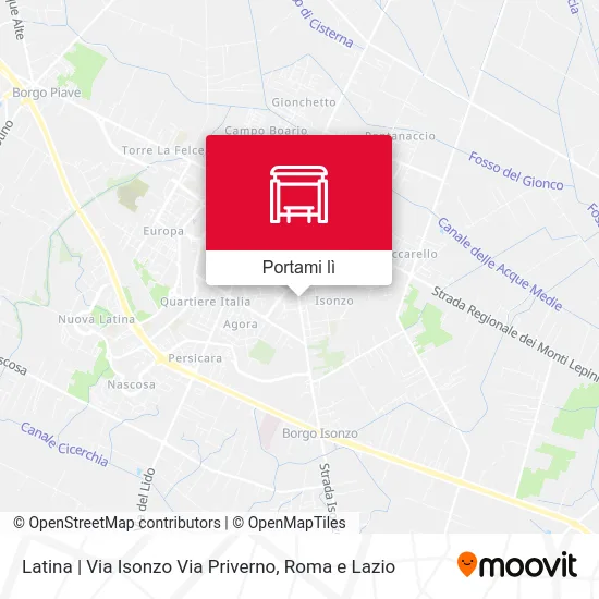 Mappa Latina | Via Isonzo Via Priverno
